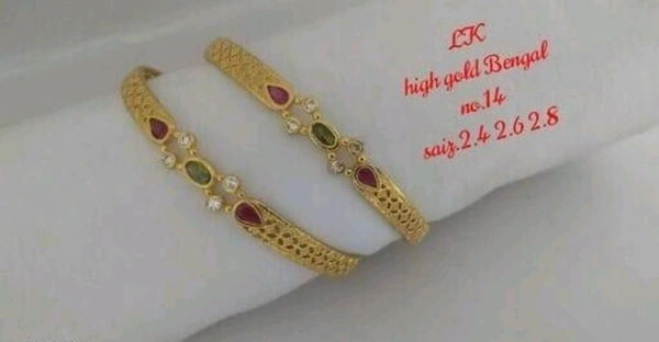 DIVA CHUNKY Gold Plated Brass Bracelet & Bangles - 2.8